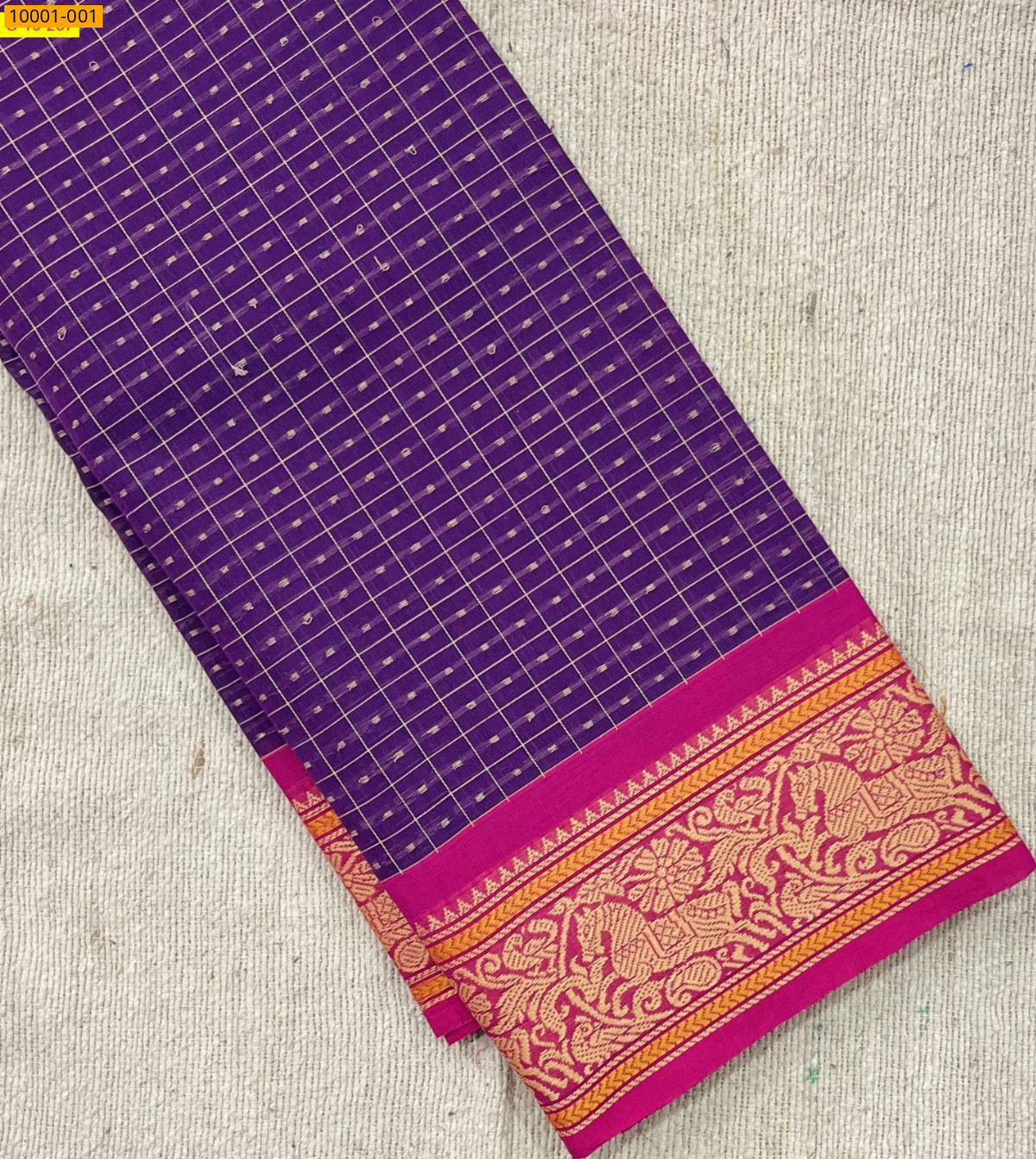 Black Mushroom silk saree