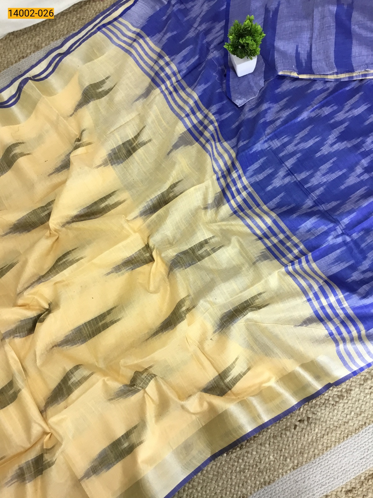 Orange Linen cotton sarees