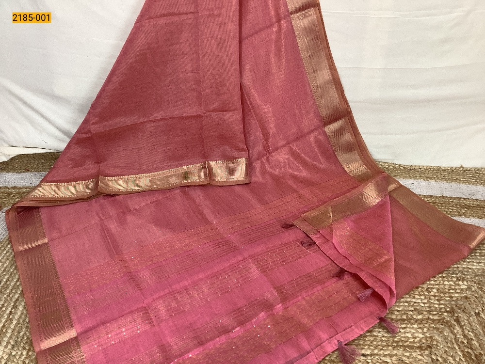 Red Cement Silk Saree new