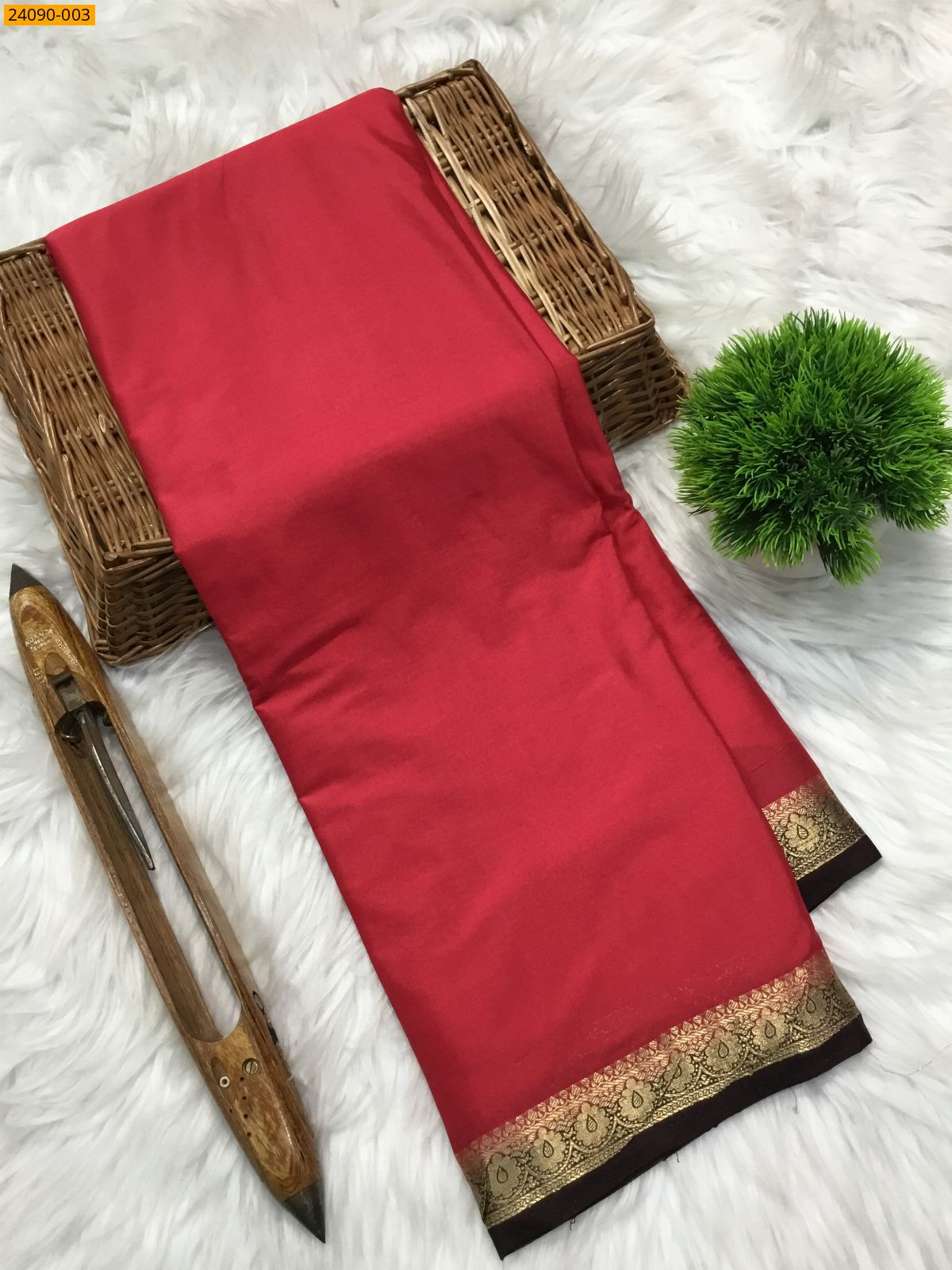 Red Mysore silk sarees
