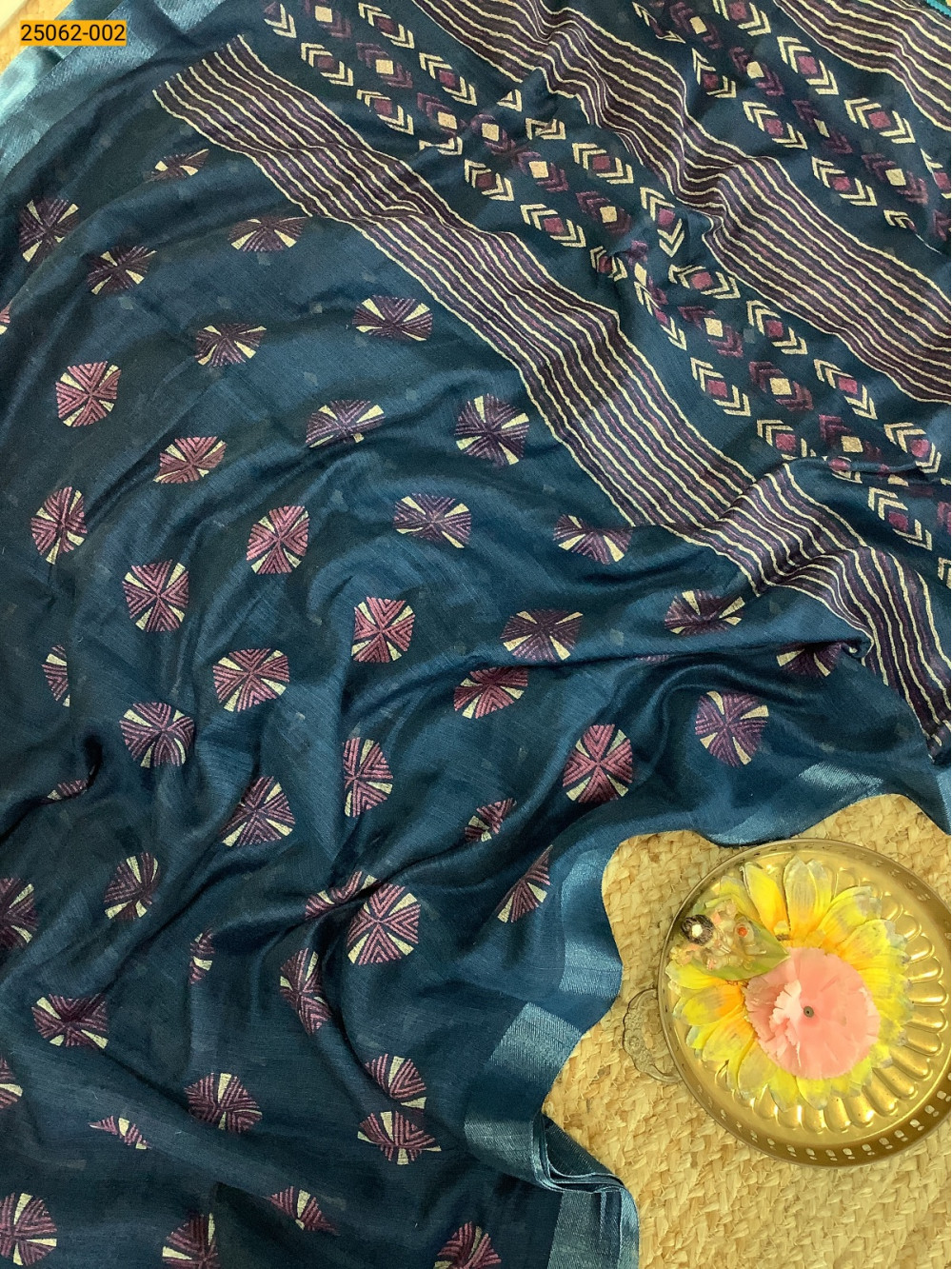 Soft Linen Weaves Zoya Silk Saree Soft Linen Weaves Zoya Silk Saree