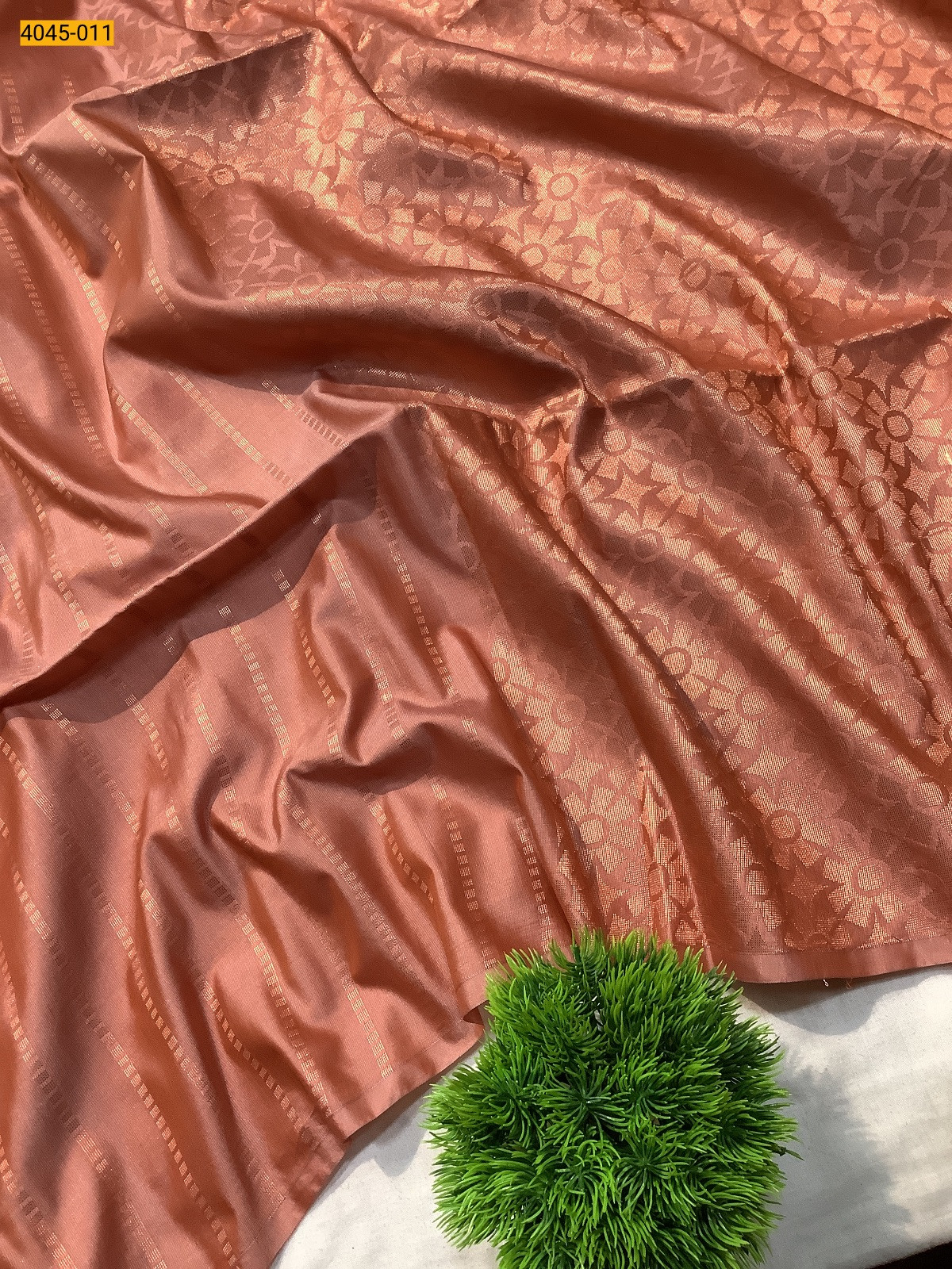 Orange Fancy Soft Silk Sarees