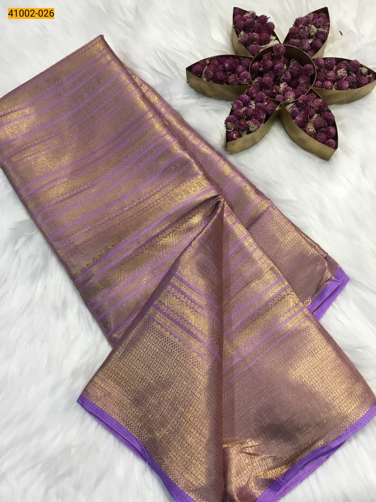 Lavender Fancy Mysore Warm silk saree