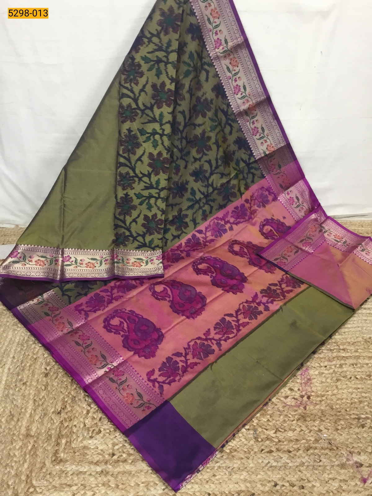 Yellow Pochampally Ikkat Print Soft Silk Saree