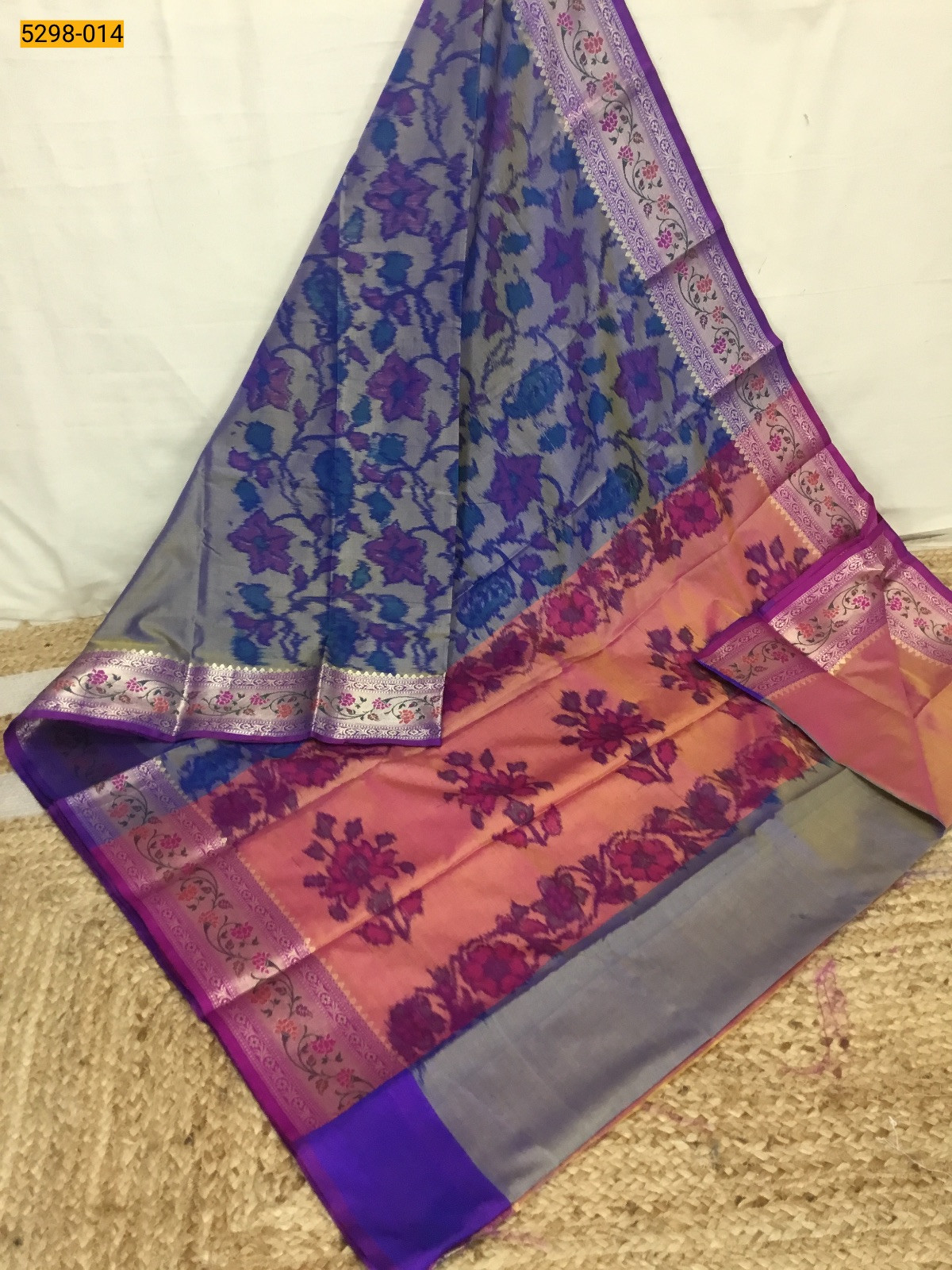 Green Pochampally Ikkat Print Soft Silk Saree