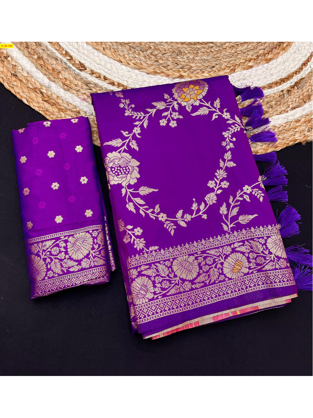 Purple Soft And pure Banarasi silk sarees Purple Soft And pure Banarasi silk sarees